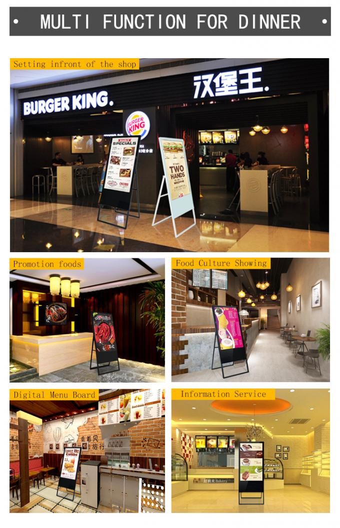 43 monitor de exhibición digital de la señalización lcd del jugador portátil de la publicidad de la pulgada 1080P