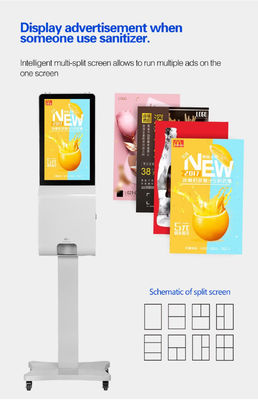 Dispensador automático del desinfectante de la mano que hace publicidad de la señalización del Lcd Digital 21,5 pulgadas